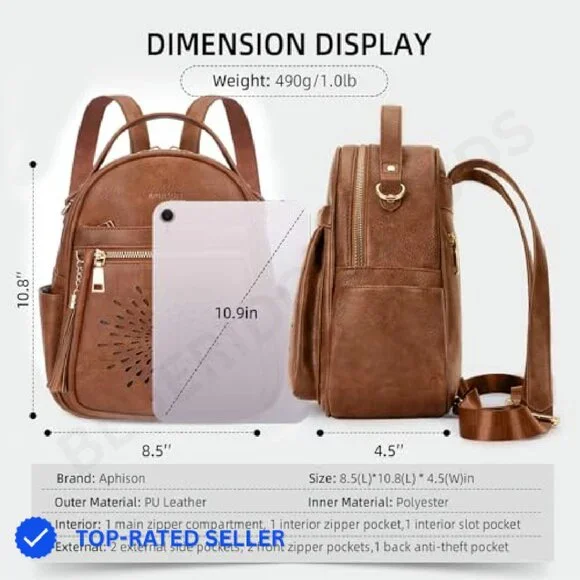 Mini Backpack Purse Vegan Leather Waterproof Convertible Daypack Travel Chic Amazon.com: Jessica Simpson Waterproof Mini Vegan Leather  main image 3